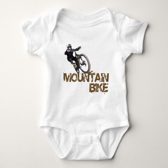 Mountain Bike Baby Bodysuit (Front)