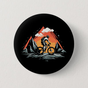 Mountain Bike Bicycle Mtb Biking Cycling Biker Cyc 6 Cm Round Badge