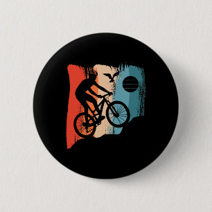 Mountain Bike Bicycle Retro Mtb Biking Cycling Bik 6 Cm Round Badge