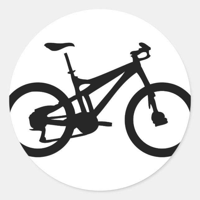 Mountain Bike bicylce pushbike Classic Round Sticker (Front)