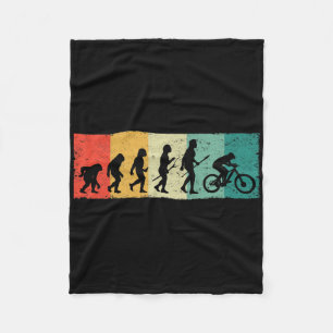 Mountain Bike Biker Mtb Biking Rider Evolution Dow Fleece Blanket