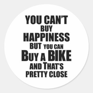 Mountain Bike Biking Bicycle Cycling Biker Gift Classic Round Sticker