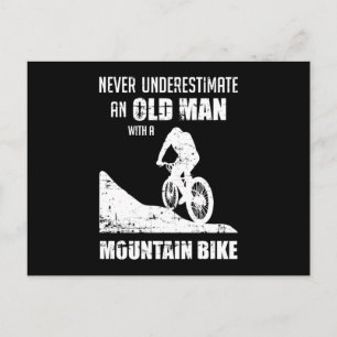 Mountain Bike Biking Bicycle Underestimate Gift Postcard