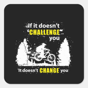 Mountain Bike Biking MTB Bicycle Cycling Gift Idea Square Sticker