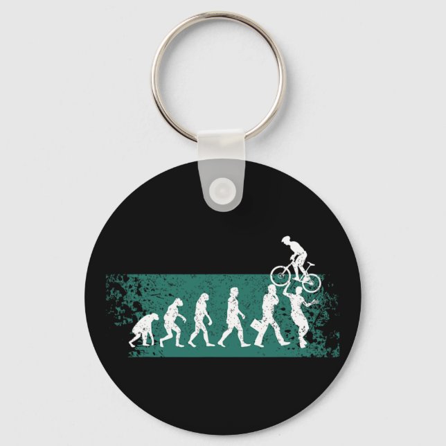 Mountain Bike Biking Offroad Evolution Of Mtb Moun Key Ring (Front)
