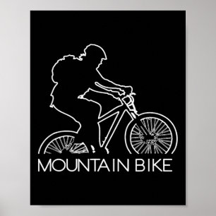 Mountain Bike Bmx Cool Bikers Gift Biking Top Tee_ Poster