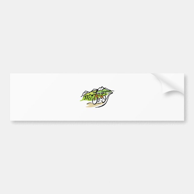 MOUNTAIN BIKE BUMPER STICKER (Front)