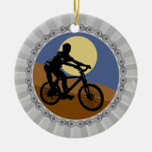 mountain bike chain sprocket design ceramic tree decoration