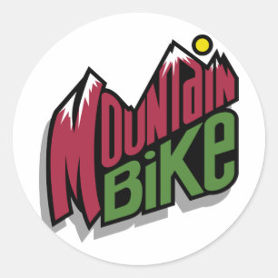 Mountain Bike Classic Round Sticker