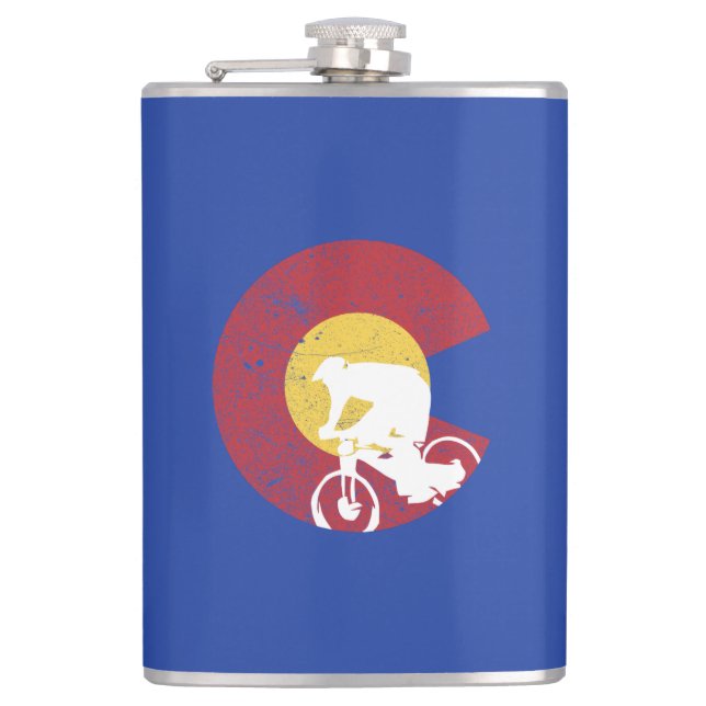 Mountain Bike Colorado Hip Flask (Front)