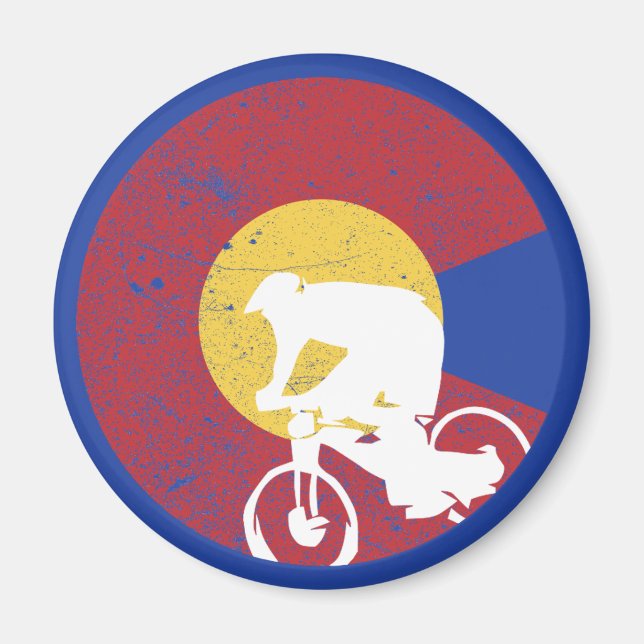 Mountain Bike Colorado Magnet (Front)