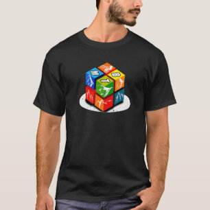 Mountain Bike Colourful Cube Mountains Mtb T-Shirt
