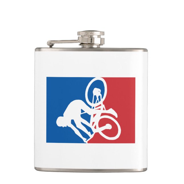 Mountain Bike Crash All Star Hip Flask (Front)