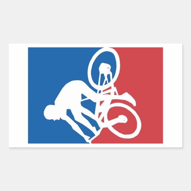 Mountain Bike Crash All Star Rectangular Sticker (Front)