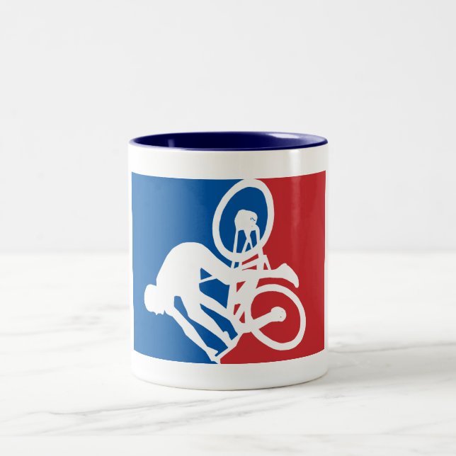Mountain Bike Crash All Star Two-Tone Coffee Mug (Center)
