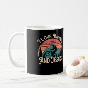 Mountain Bike Cycling Bicycle I Love Biking And Coffee Mug