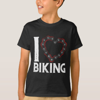 Mountain Bike Cycling Bicycle I Love Biking  T-Shirt