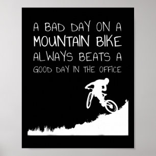 Mountain Bike Cycling Jersey And Bicycle T Shirt Poster