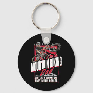 Mountain Bike Dad - Funny Biking Mtb Father's Day Key Ring