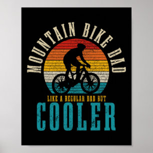 Mountain Bike Dad Funny Vintage Mtb Downhill Bike Poster