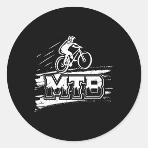 Mountain Bike Dad Mountain Biking Funny Biking Classic Round Sticker