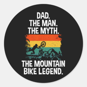 Mountain Bike Dad Mtb Dad Classic Round Sticker