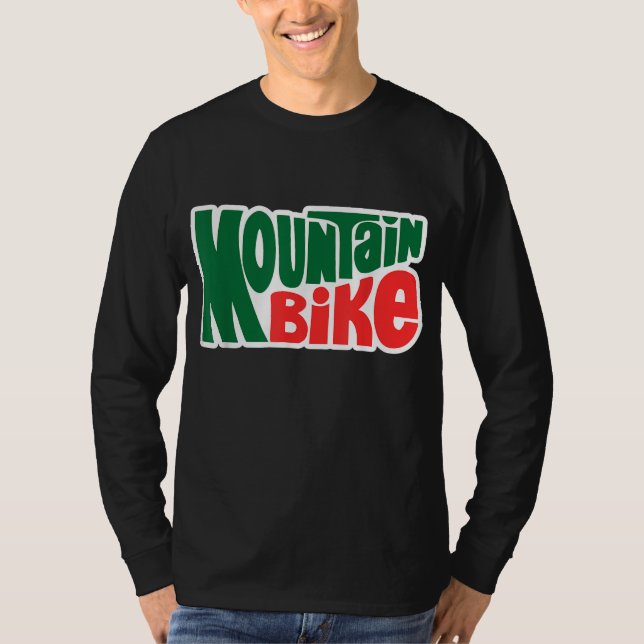 Mountain Bike Dew Style Graphic Outdoor Theme T-Shirt (Front)