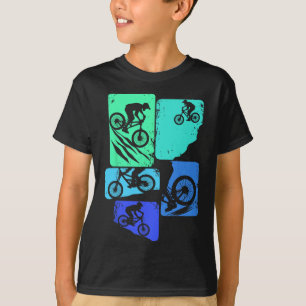Mountain Bike Downhill Biker Mtb Boys Children T-Shirt