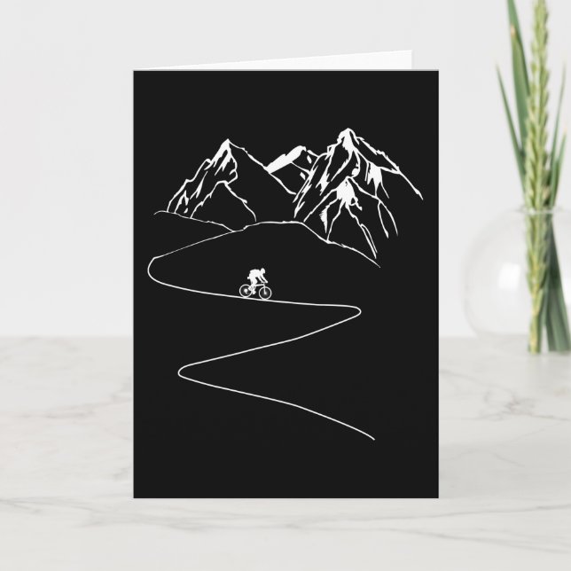 Mountain Bike Downhill MTB Bike Cycling Cyclist Card (Front)