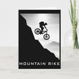 Mountain Bike Downhill Mtb Biking Vintage Biker Me Card