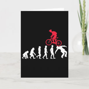 Mountain Bike Evolution Mtb Crash Biker Cyclist Card