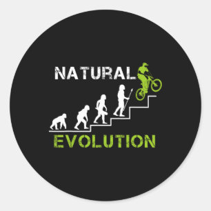 Mountain Bike Evolution Mtb Downhill Freeride Biki Classic Round Sticker