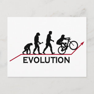 Mountain Bike Evolution Postcard
