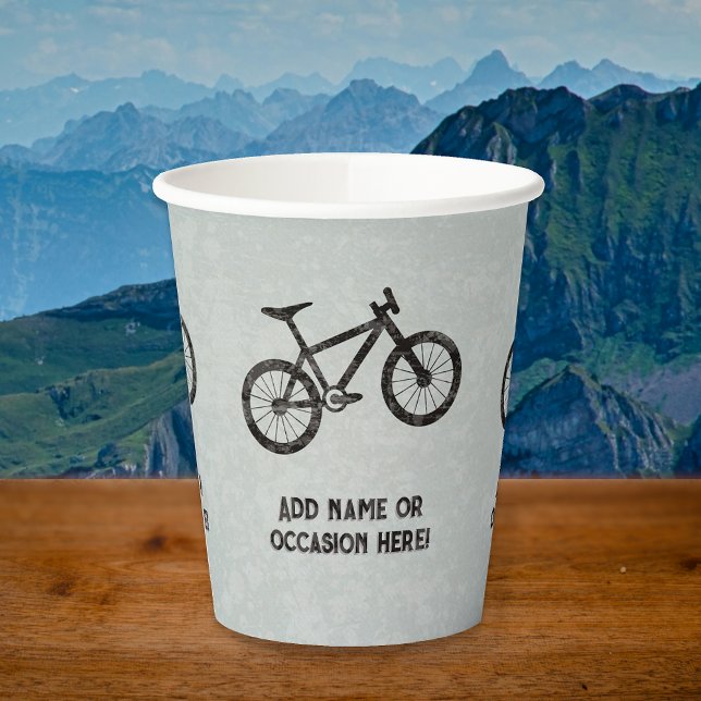 Mountain Bike for sporty guys industrial look male Paper Cups (Creator Uploaded)