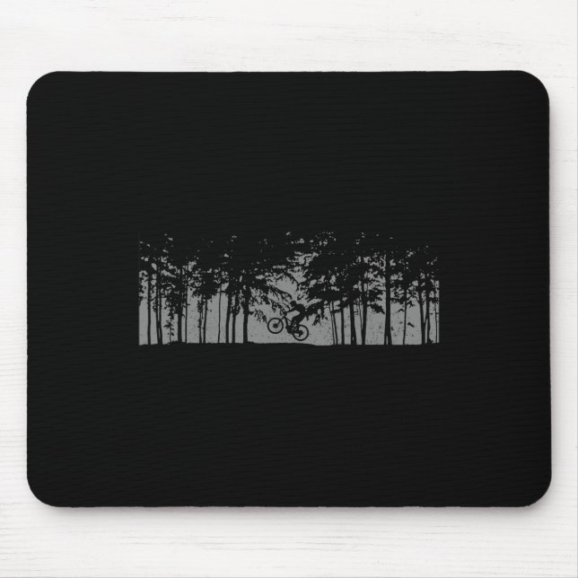 Mountain Bike Forest Mtb Biking Downhill Mountain  Mouse Pad (Front)