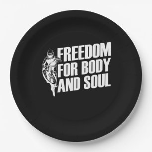 Mountain Bike Freedom For Body And Soul Paper Plate