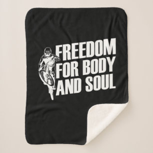 Mountain Bike Freedom For Body And Soul Sherpa Blanket