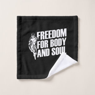 Mountain Bike Freedom For Body And Soul Wash Cloth