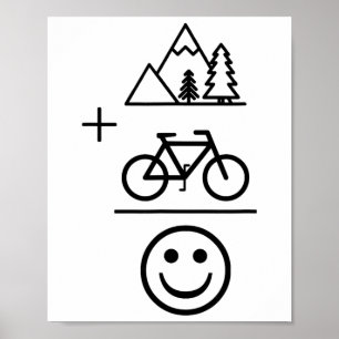 Mountain Bike Funny Bicycle Biking Biker Gift Poster