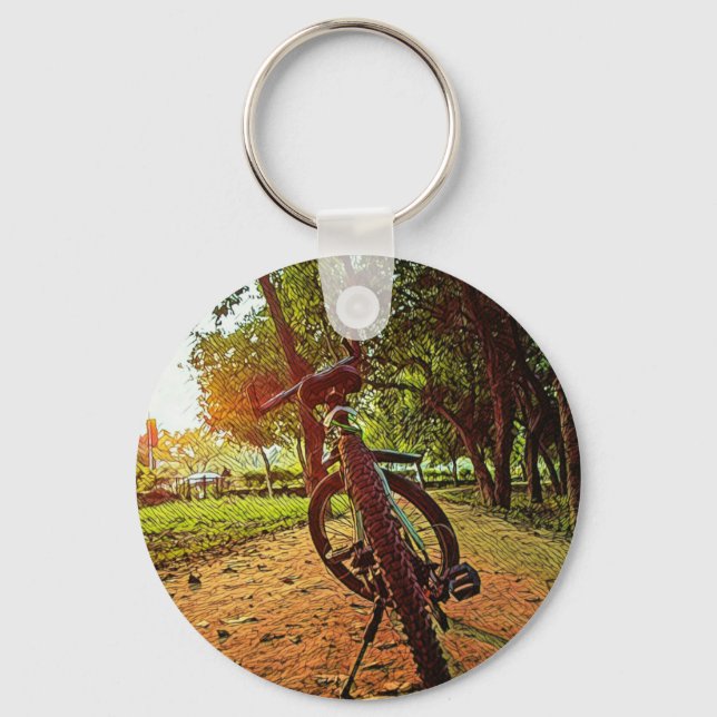 mountain bike gifts key ring (Front)