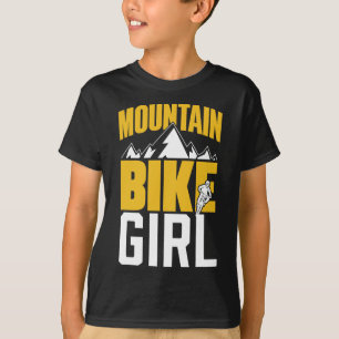Mountain Bike Girl Mtb Mountainbike Biking Mountai T-Shirt