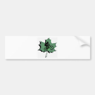 MOUNTAIN BIKE GREENER BUMPER STICKER