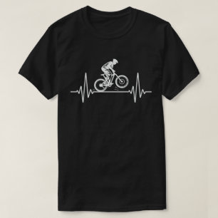 Mountain Bike Heartbeat Funny MTB Dirt Bike T-Shirt