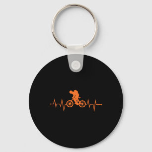 Mountain Bike Heartbeat Mtb Rider Mountain Biking  Key Ring