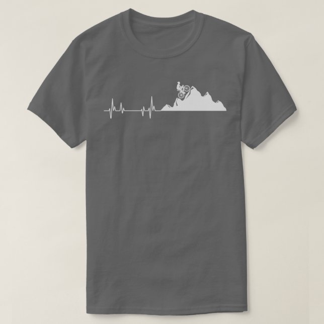 Mountain Bike Heartbeat  T-Shirt (Design Front)
