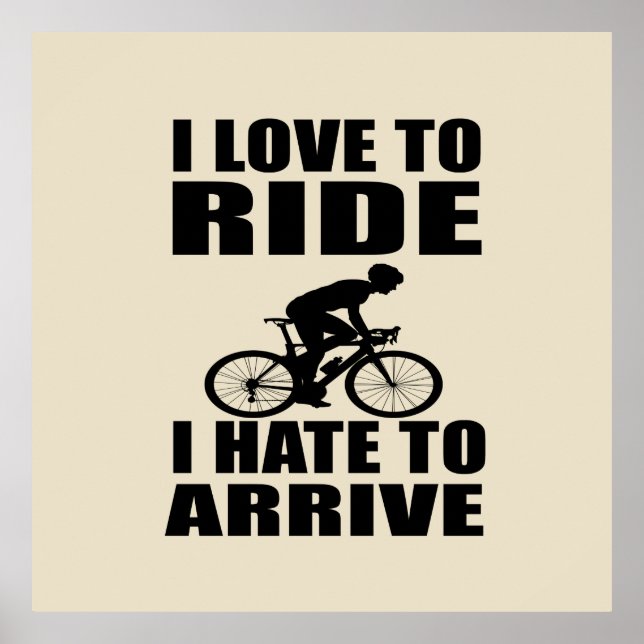 Mountain Bike Humour - Biking Quote - Funny Cyclin Poster (Front)