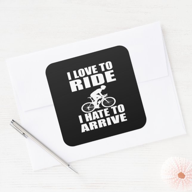 Mountain Bike Humour - Biking Quote - Funny Cyclin Square Sticker (Envelope)