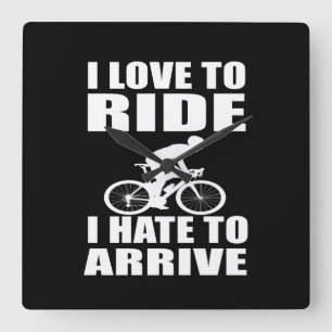 Mountain Bike Humour - Biking Quote - Funny Cyclin Square Wall Clock