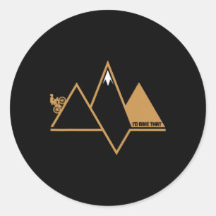 Mountain Bike I'd Bike That Mtb Enduro Biking Moun Classic Round Sticker