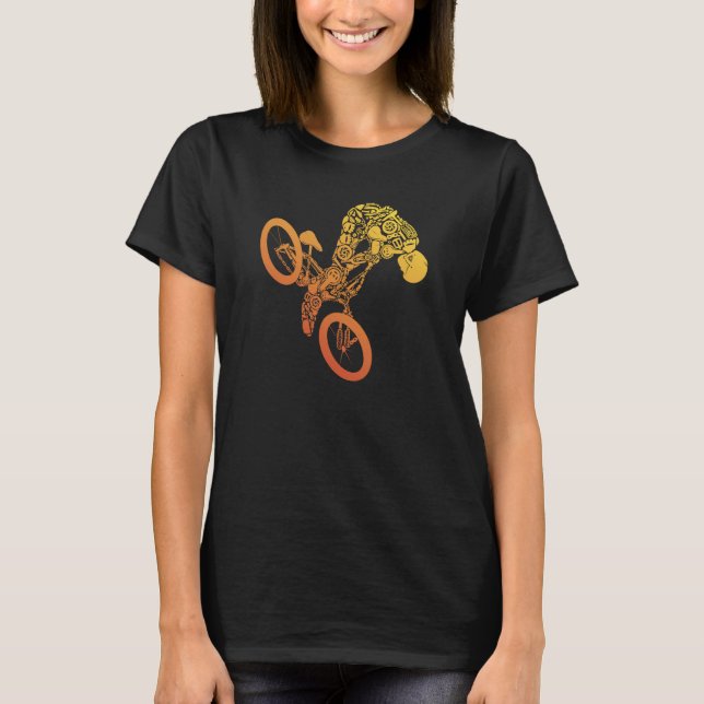 Mountain bike in colourful for cyclists and road b T-Shirt (Front)